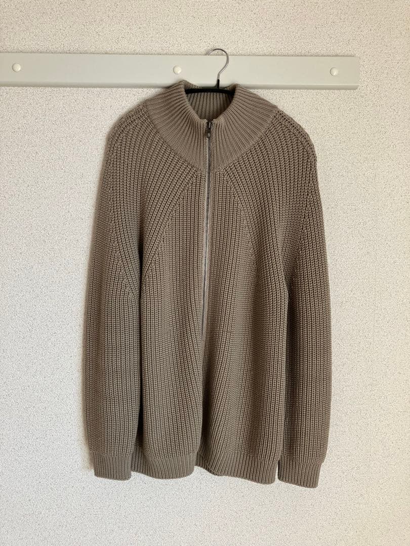 バトナーBATONER ジップアップ ニットセーター