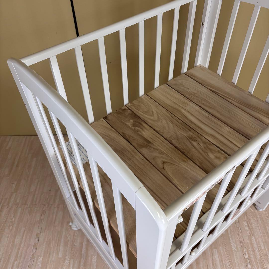 ☆除菌清掃済☆　☆極美品☆　カトージ　ハイポジションミニベッド　アーチ　ホワイト