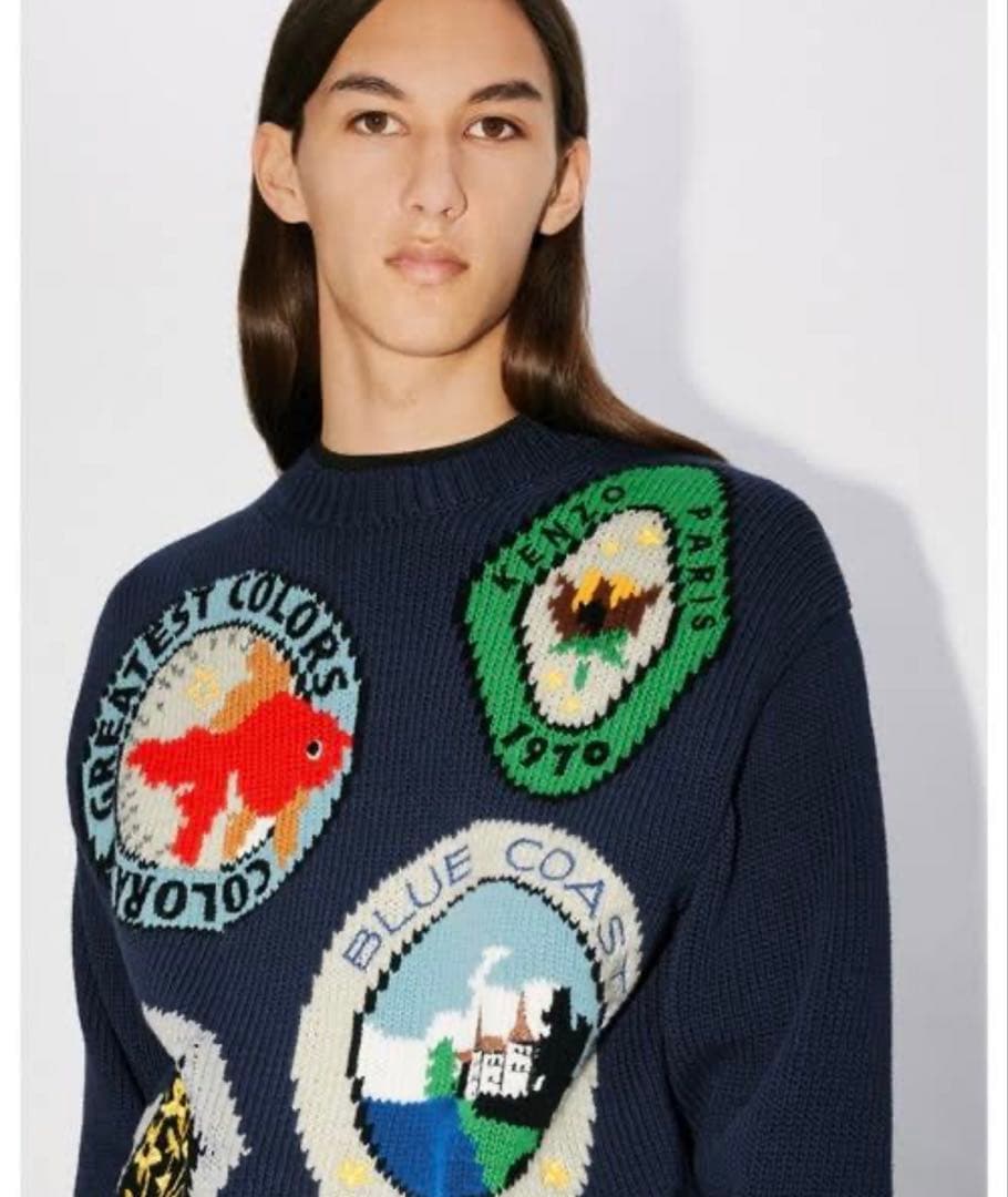 美品✨ ケンゾー 手刺繍　ニットセーター　KENZO Travel 24SS