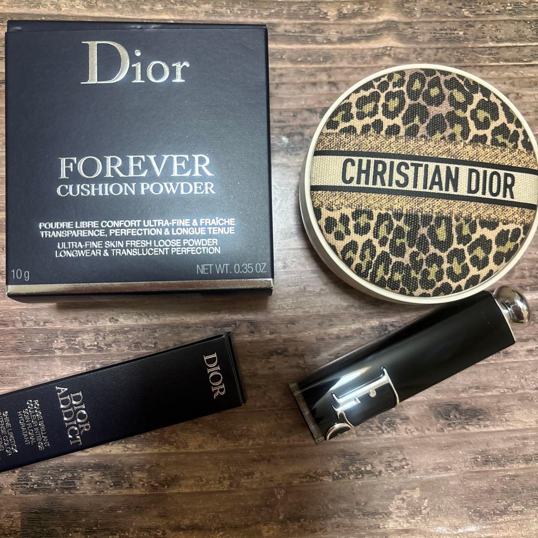 Diorクッションファンデ(ヒョウ柄)とリップ