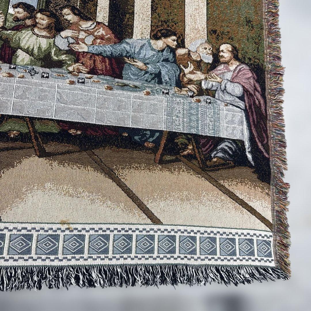 最後の晩餐　マルチカバー　ソファーカバー　ヴィンテージラグ　133x187