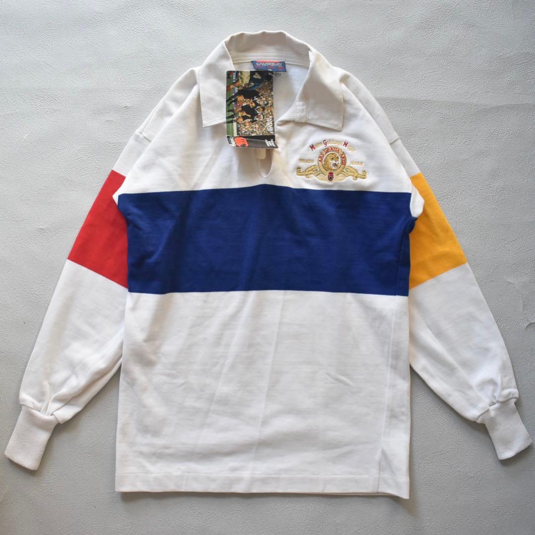 80s デッドストックCanterbury × MGM 刺繍ラガーシャツ 38