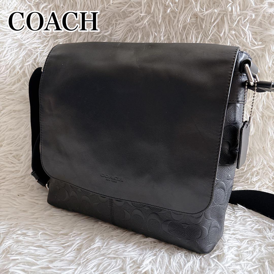 本日限定出品❗️COACH メッセンジャーバッグ シグネチャー レザー
