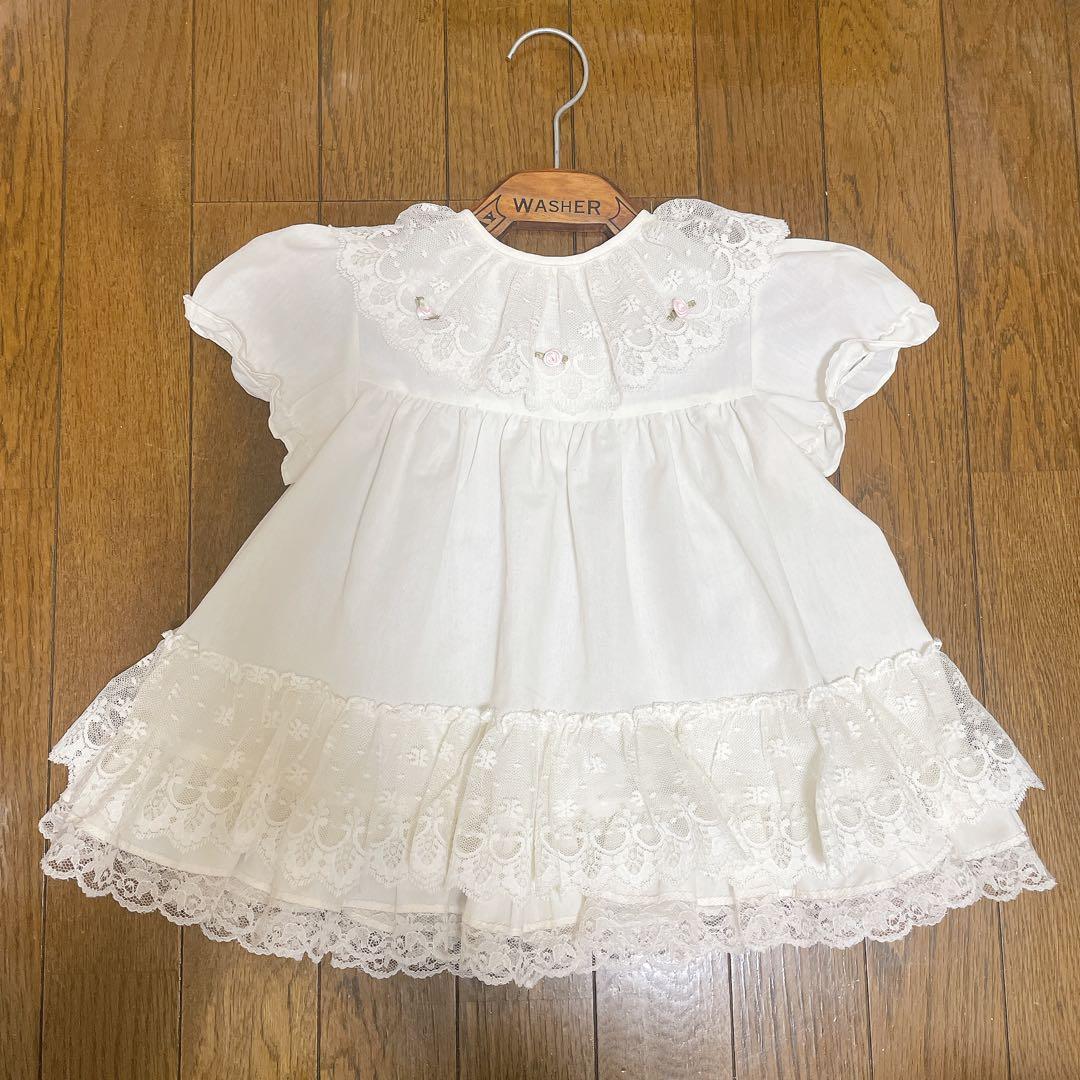 アンティーク　木製ハンガー＆ベビードレス　ビンテージ