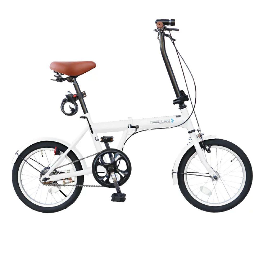 折りたたみ自転車　ホワイト