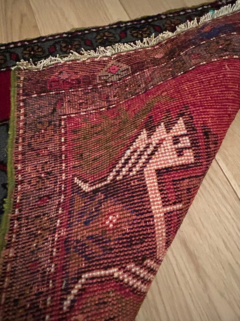 週末セール・トライバルラグ・トルコヴィンテージラグ・ウール約51×100cm