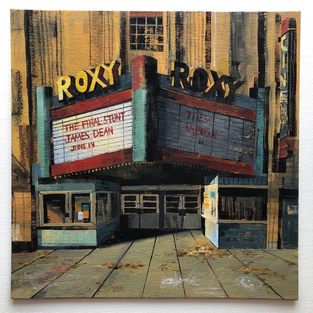 油彩『Slumbering Silver Screen』(眠る銀幕)