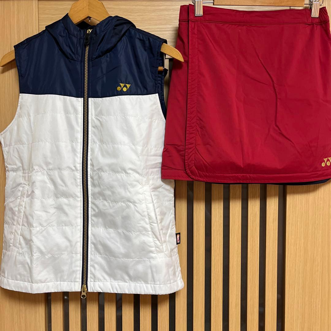 YONEX フード付きベスト リバーシブルスカートセット M