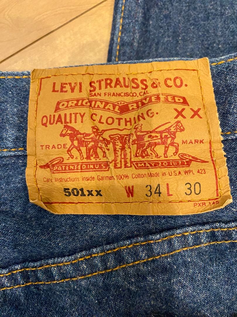 90s USA製 Levi's 501 濃紺　ゴールデンサイズ　w34 L30