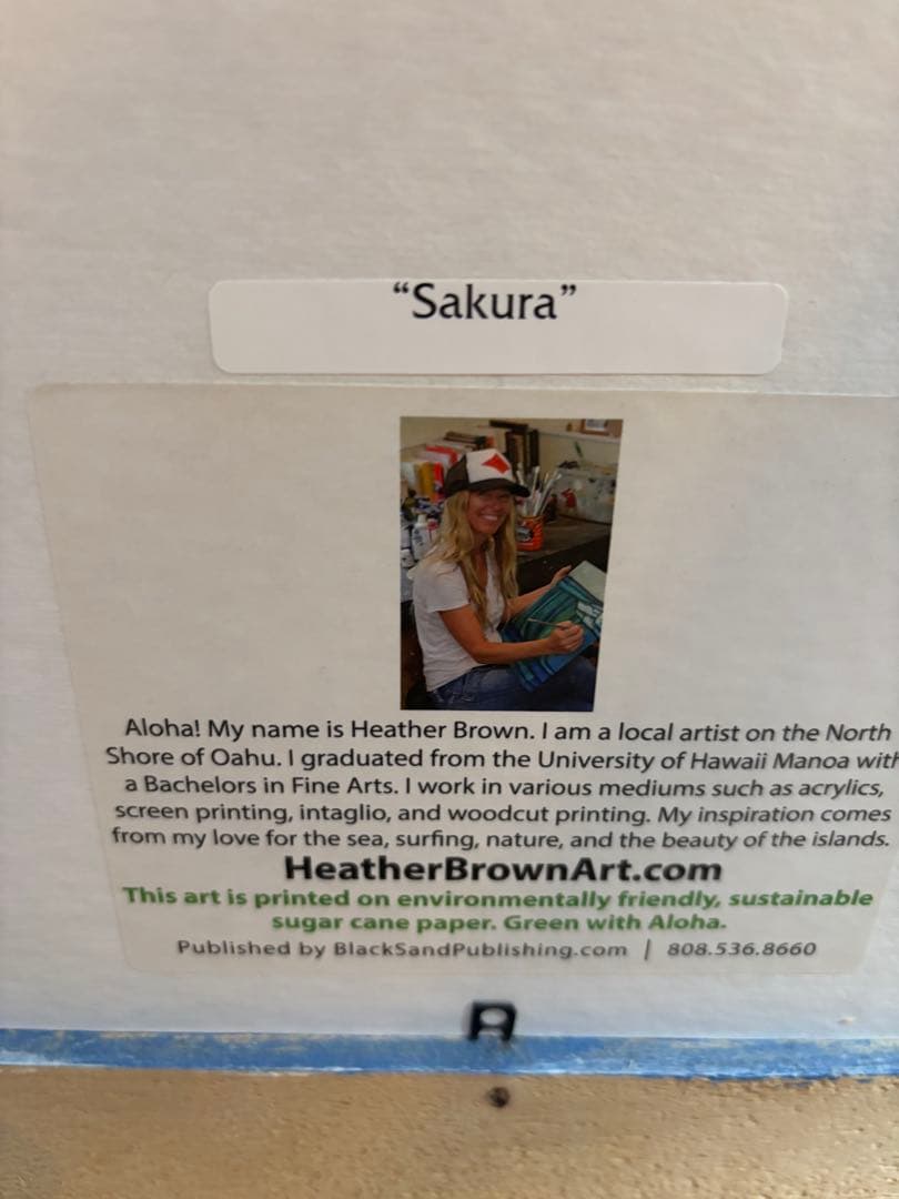 Heather Brown 桜 アート作品　絵画　フレーム　ヘザーブラウン