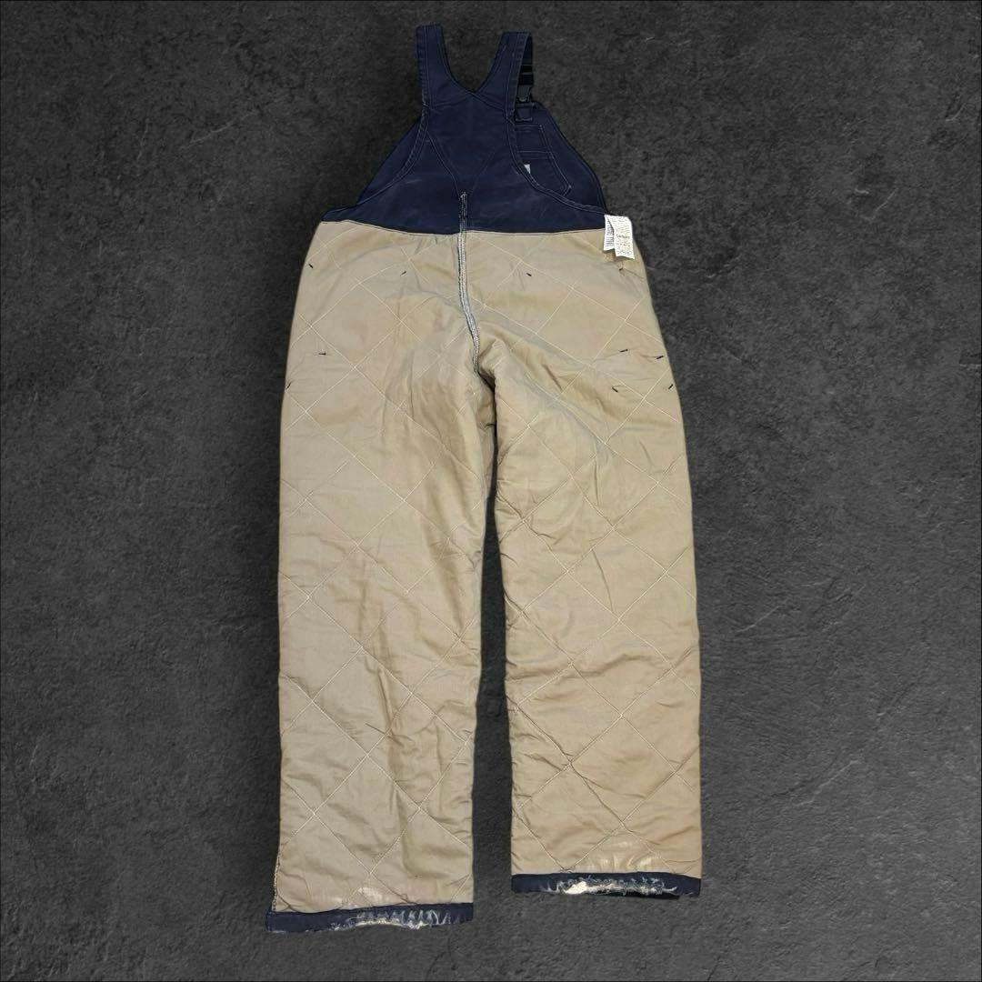 希少！ Carhartt キルティング オーバーオール 紺 【防寒・難燃仕様】
