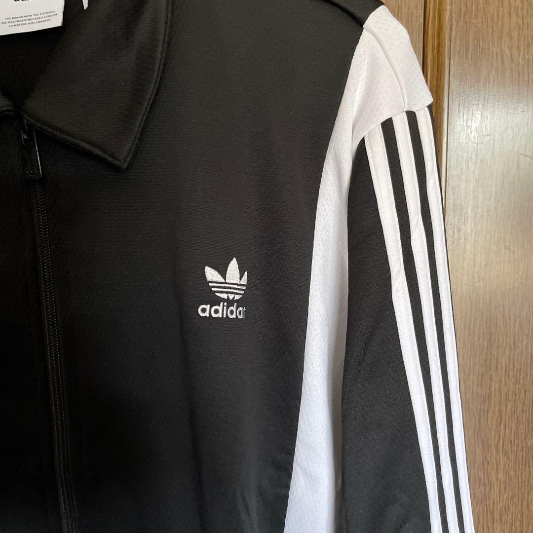 新品タグ付きadidas トレフォイルロゴ　ブラック ジャージジャケット