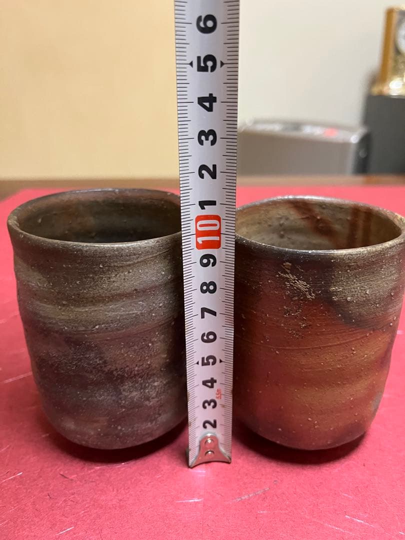 小西陶蔵作　備前焼　夫婦湯呑
