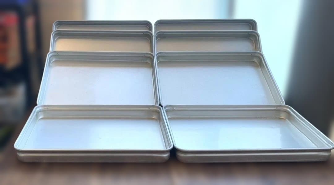 アカオアルミ 硬質アルミ 大60 番重8点 蓋×1 付き 業務用 システムバット