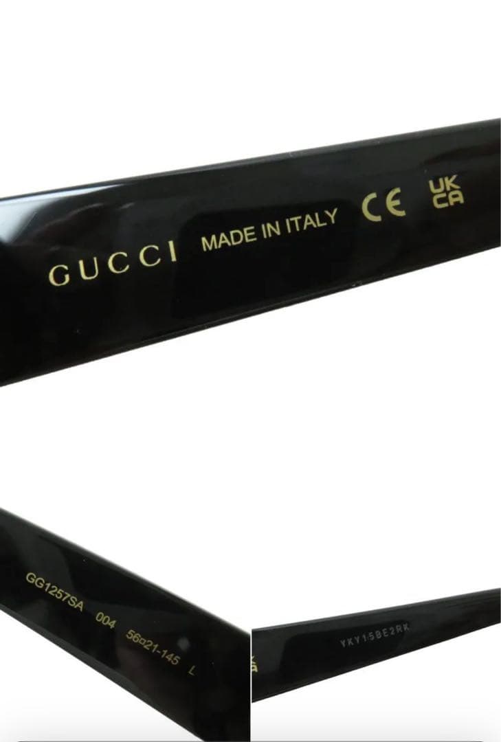 GUCCI サングラス ブラック イエロー