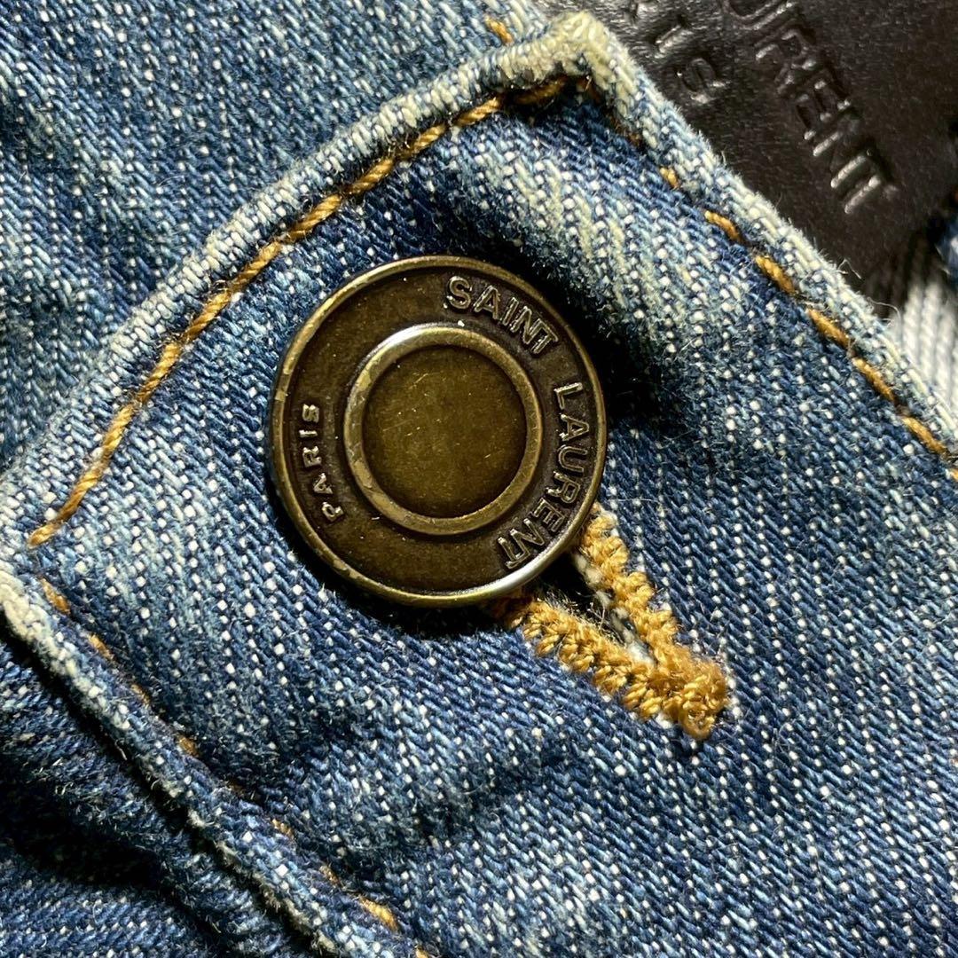 最高級✨SAINT LAURENT PARIS D02 クラッシュデニム エディ