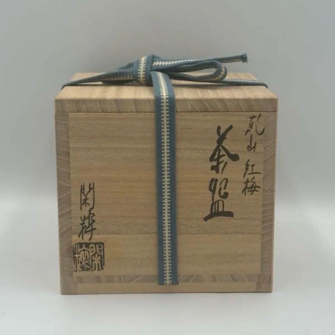 南口閑粋作　乾山写紅梅　茶碗　茶道具　栞つき