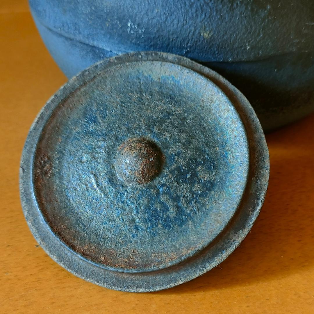 小笠原陸兆 南部鉄器 鉄瓶 【要サビ取り】