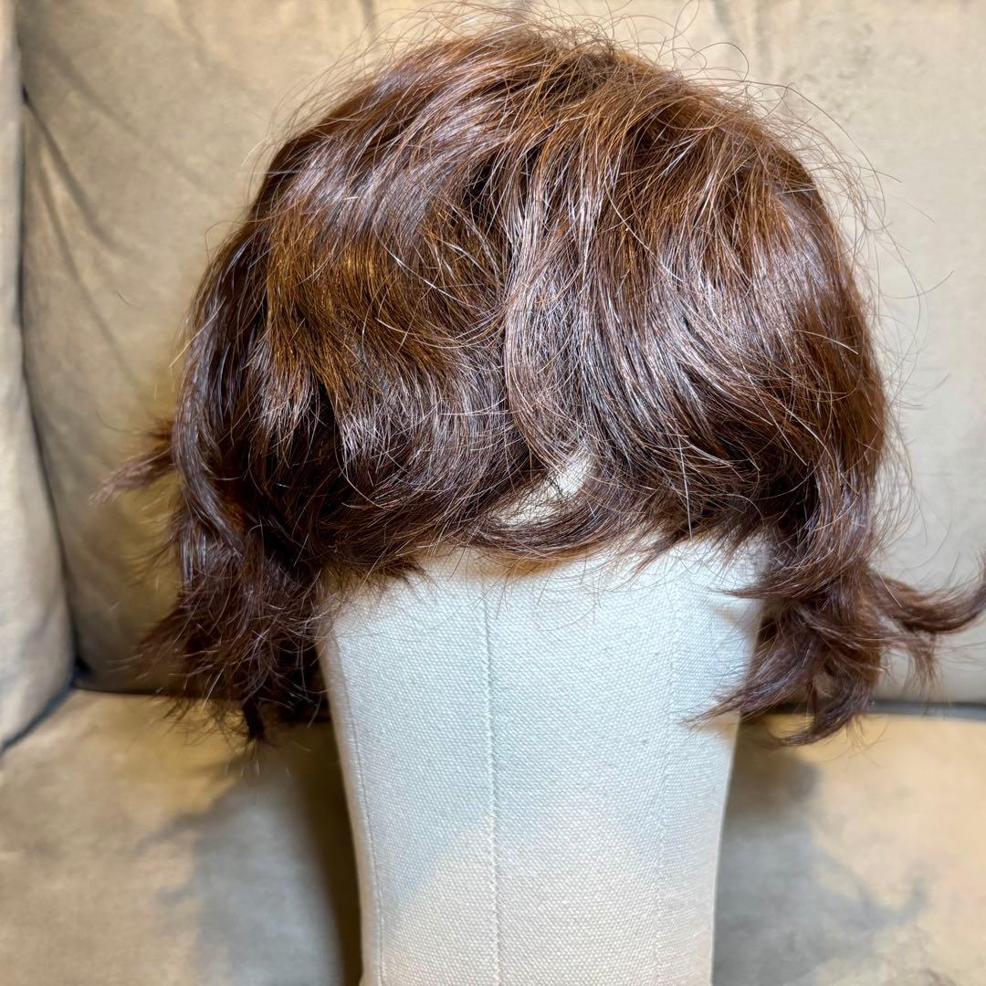 百合子ウィッグ レース生え際 ナチュラルブラウン レミー人毛100% Lサイズ