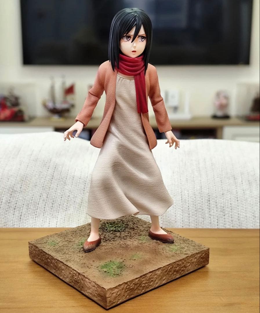 進撃の巨人 エレン+ミカサ+アルミン ガレージキット ガレキ スタチュー