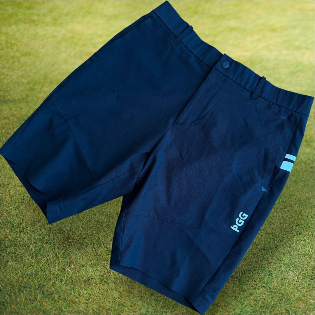 パーリーゲイツ　PGG ハーフパンツ　短パン　5 L〜XL相当 紺　ネイビー　白