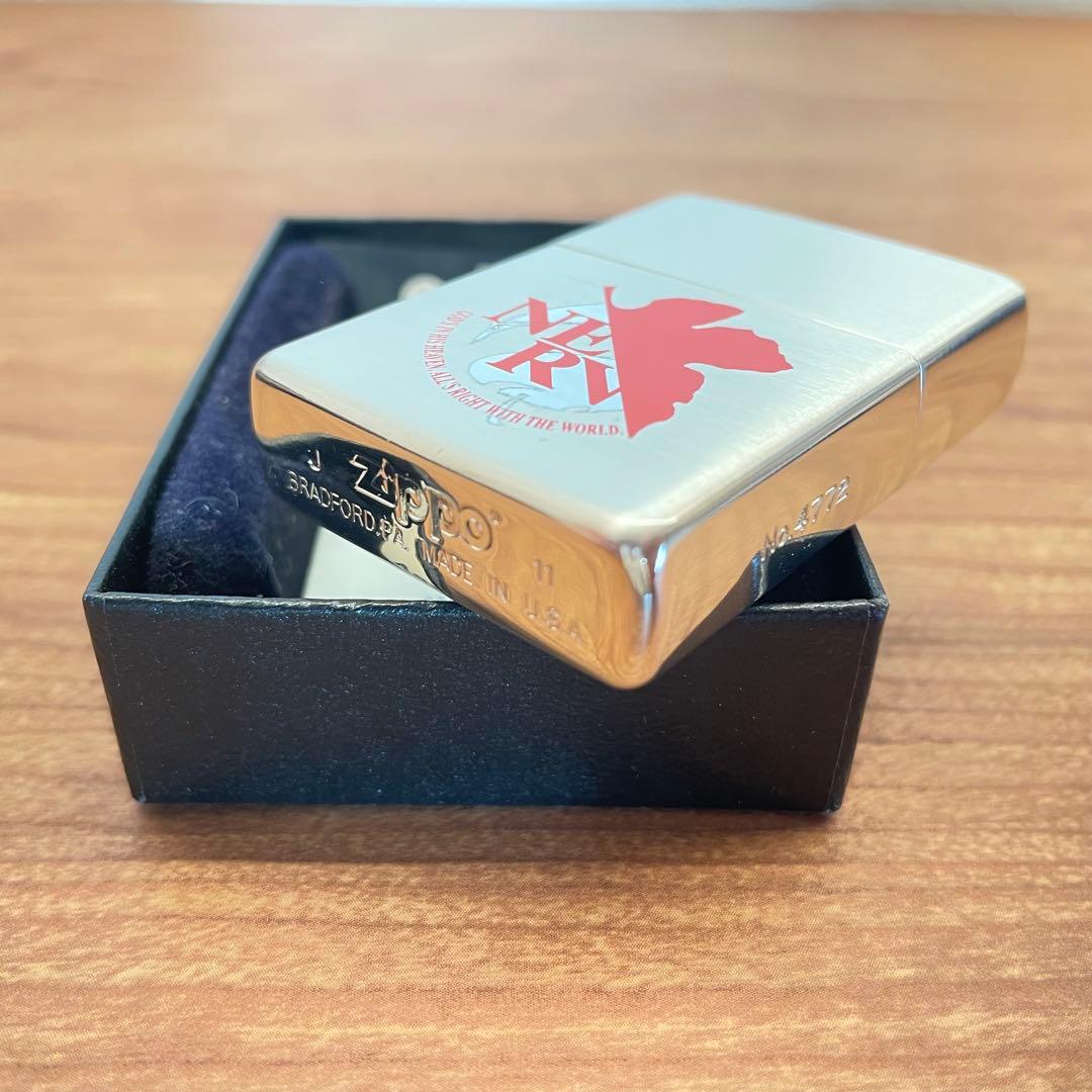 【新品未使用】ZIPPO エヴァンゲリヲン ネルフ ライター 赤銀 ジッポ