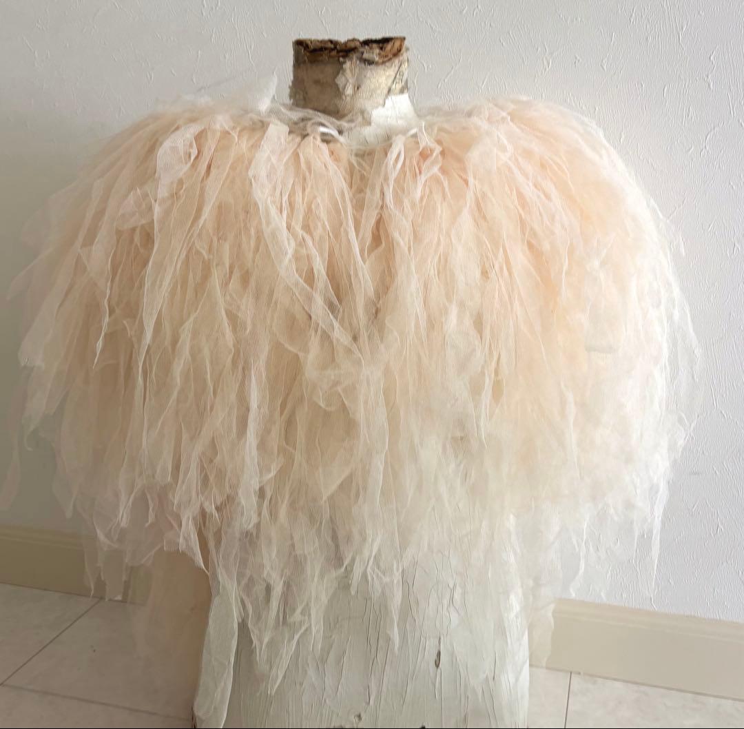 アンティーク雑貨 Pale Apricot Tulle Bolero