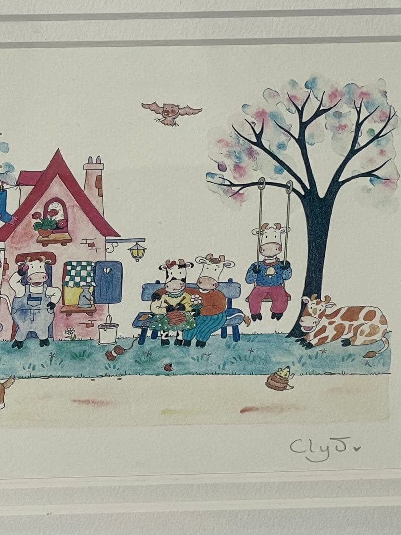 希少　Clyv クリーブ 額装 直筆サイン　限定版画　インテリア