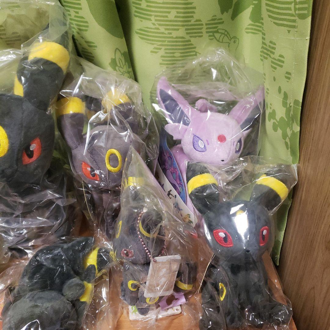 ポケモン　ブラッキー、エーフィぬいぐるみセットぬいぐるみ4個マスコット3個