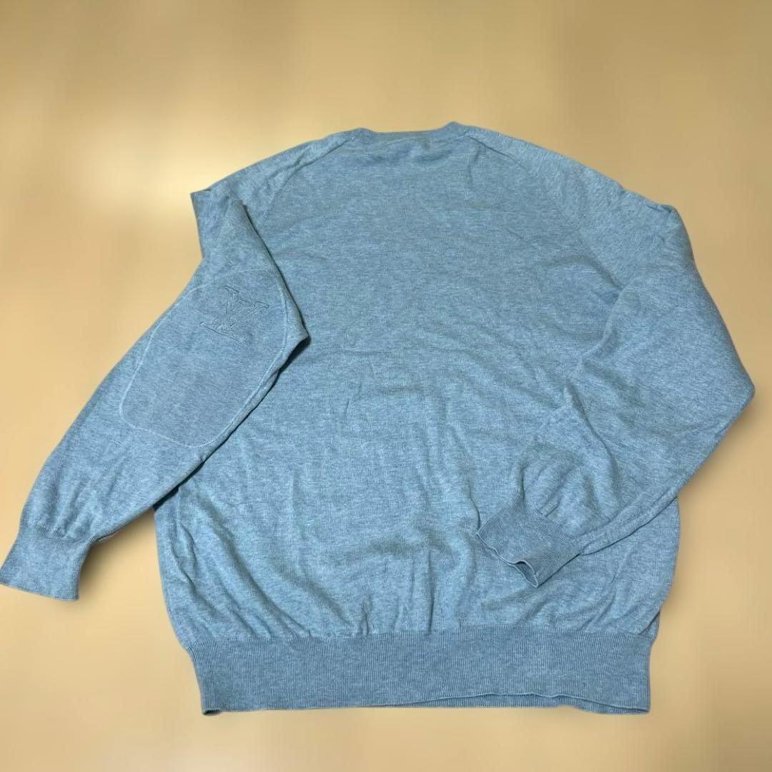 ルイ・ヴィトン　コットンセーター　薄手　ペールブルー　XL used