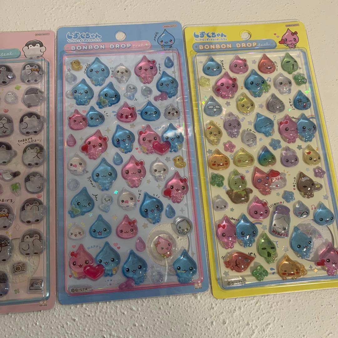 ボンボンドロップシール　コウペンちゃん　しずくちゃん