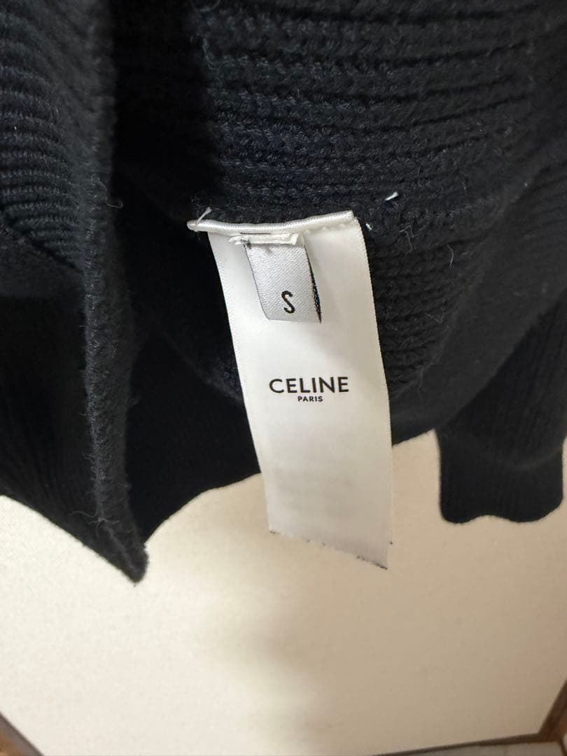 CELINE ロゴニット セーター Sサイズ ダークグレー