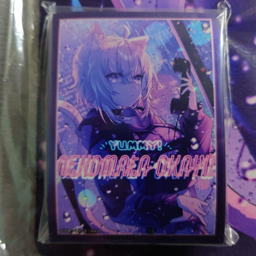 α1 ホロライブ 雨&黒電話&窓 猫又おかゆ スリーブ&プレイマット