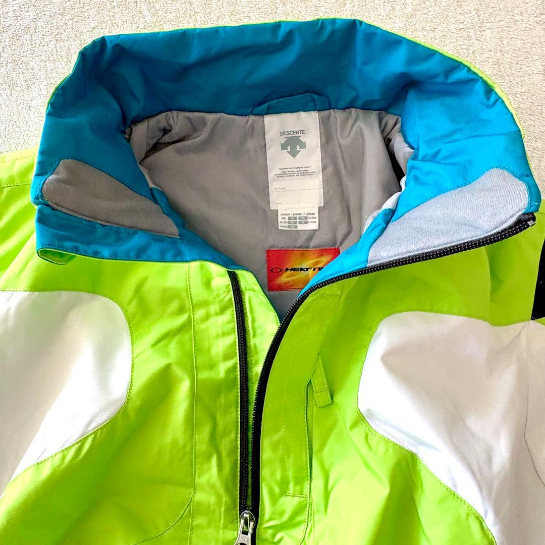 150 デサント　ヒートナビ　スキー　上下　グリーン　ブラック　スノーウェア