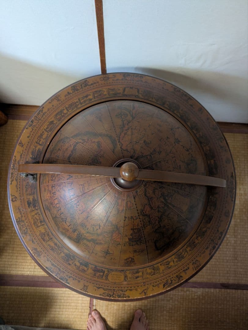 イタリア製地球儀 ワインラック キャスター付＊難有り