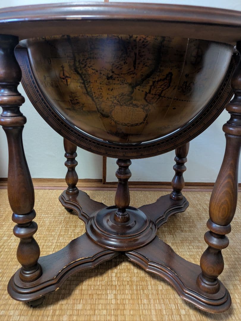 イタリア製地球儀 ワインラック キャスター付＊難有り