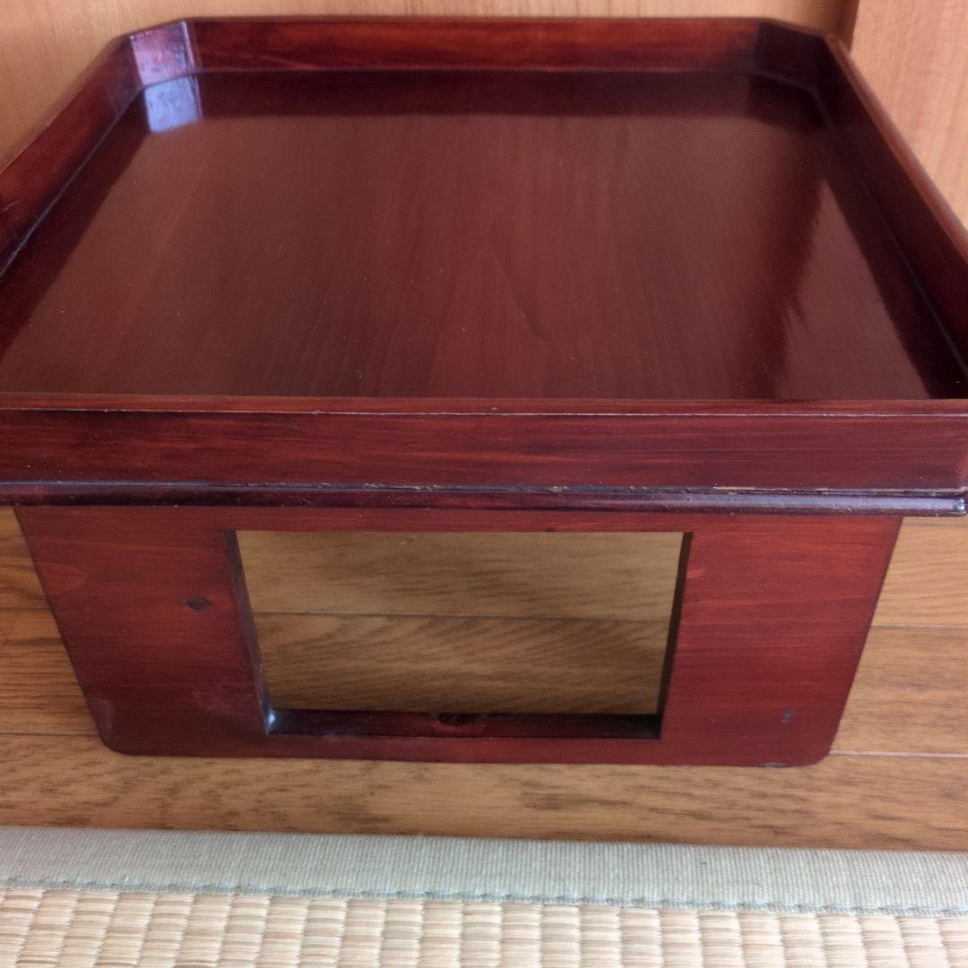 赤褐色の木製　御膳　10膳