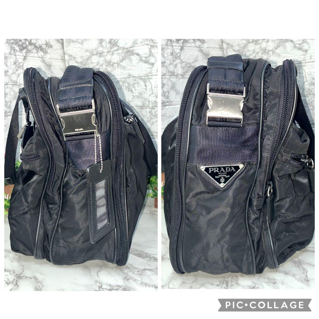 極美品✨プラダ　ナイロン　2wayハンドバッグ　ビジネス　肩掛け　A4収納可　黒