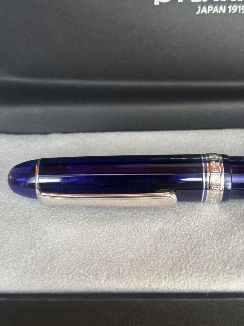PLATINUM シャルトルブルー 万年筆 専用ケース付き