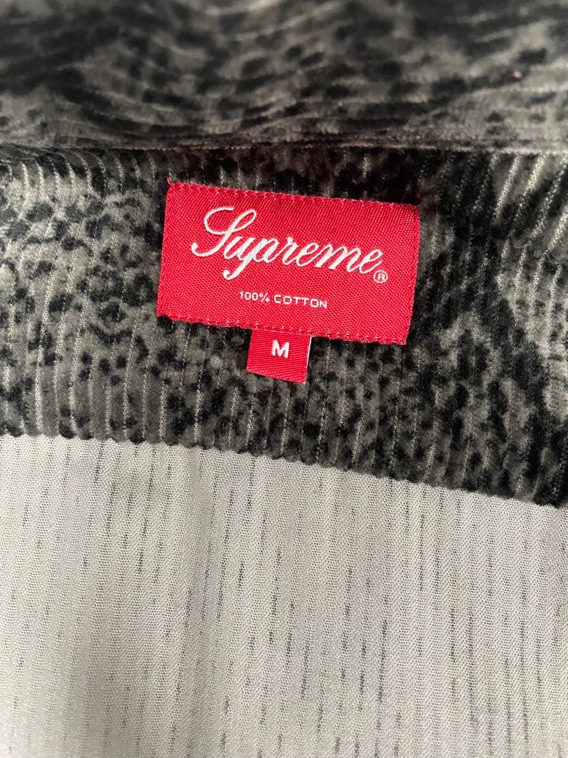 （M）Snakeskin Corduroy Zip Up Shirt