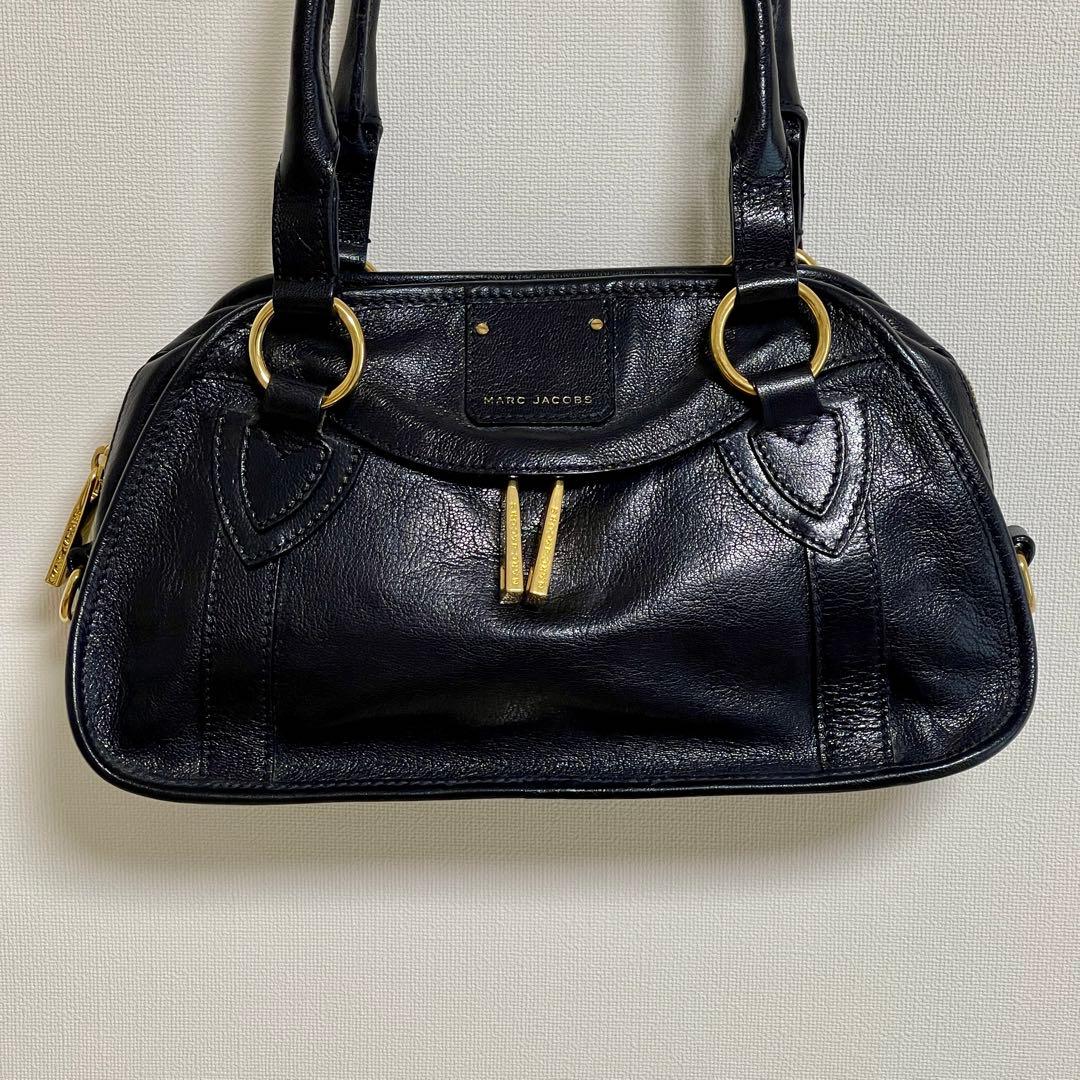 MARC JACOBS 本革2WAYハンドバッグ 黒 美品