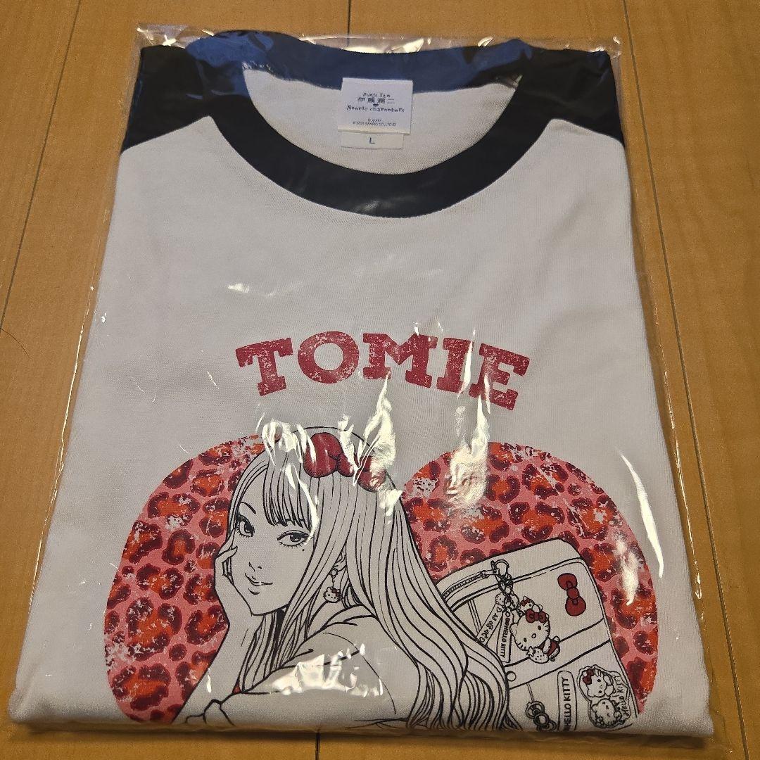 伊藤潤二× サンリオキャラクターズ　ラグランTシャツLギャル富江×ハローキティ