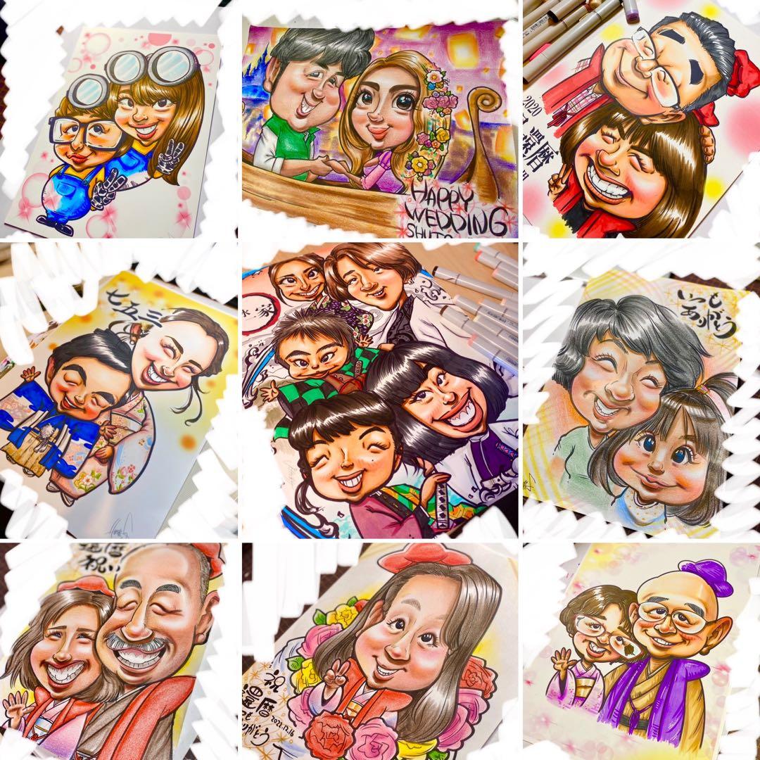 世界で1枚のオーダーメイド似顔絵★記念日★笑顔お届け★プレゼント