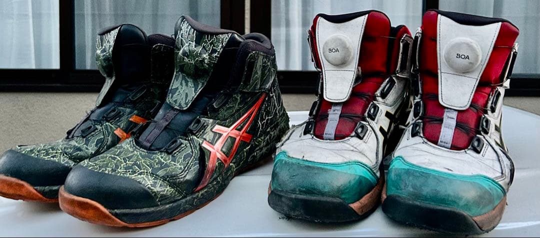 ヤ*ワ様 ASICS BOA 安全靴 カモフラージュ/ホワイト/レッド