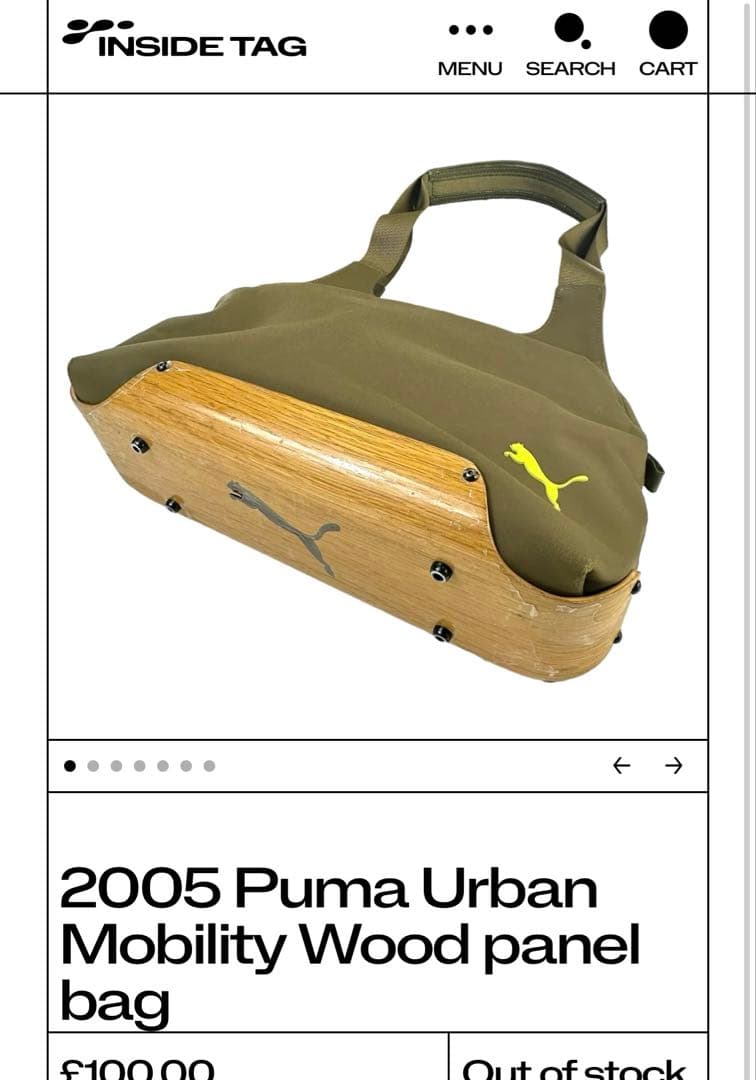 旅行かばん・小分けバッグ 00's PUMA Urban Mobility Wood Panel
