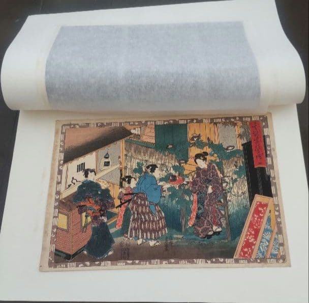 【貴重・美品】浮世絵 木版画★三代目歌川豊国画 ★江戸時代 ★裏打あり