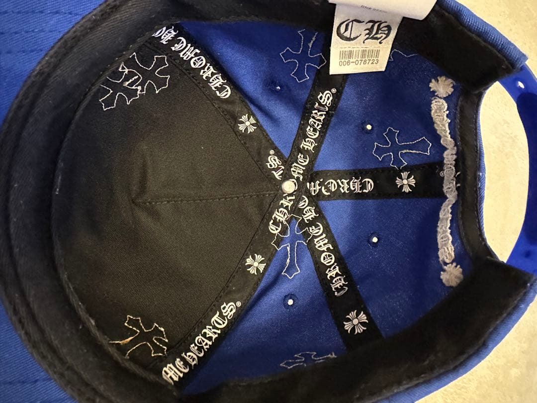 ア*メ様 クロムハーツ　9パッチキャップ　BLUE