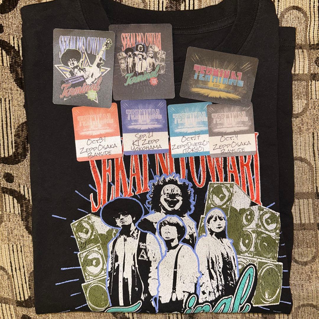 SEKAI NO OWARI Terminal ツアーTシャツ(黒) ステッカー