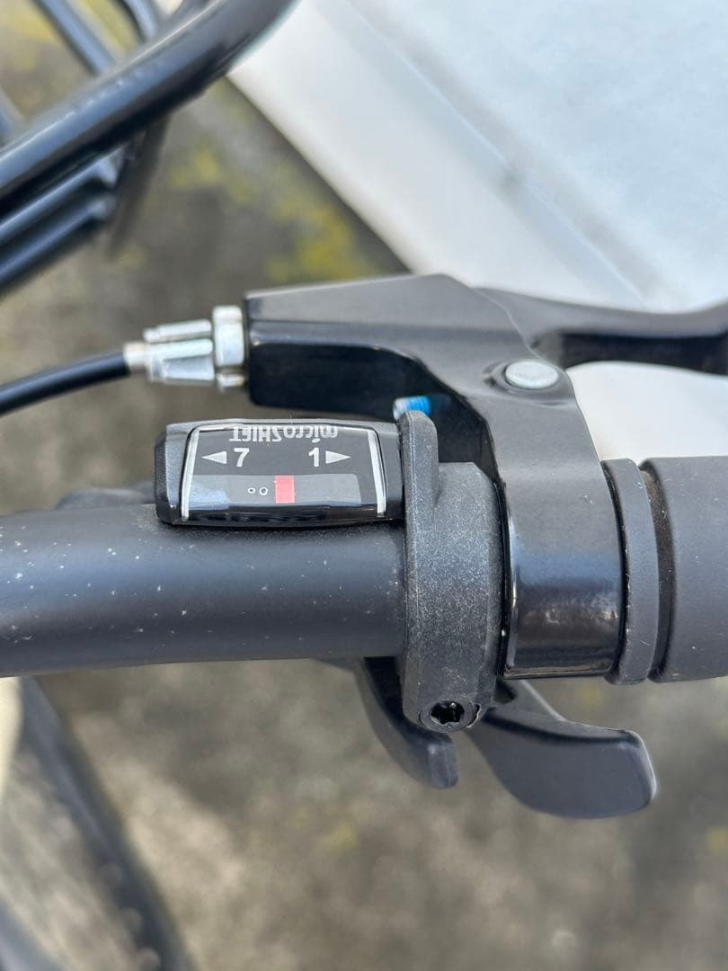 【バキ】美品 あさひ オフィスプレスN 前カゴ付 クロスバイク ベージュ