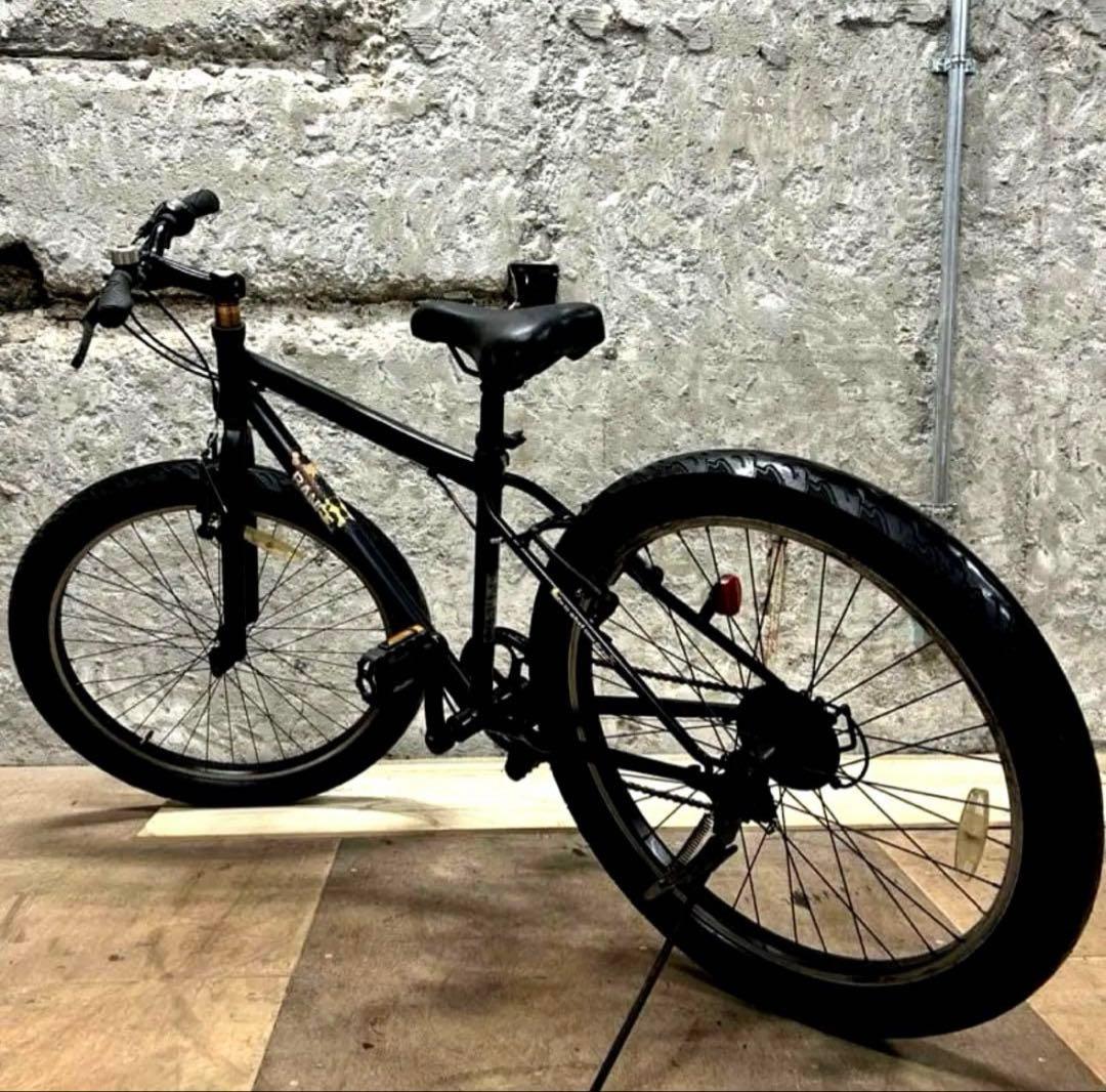 ビーチクルーザー ブラック 26インチ 変速 ファットバイク